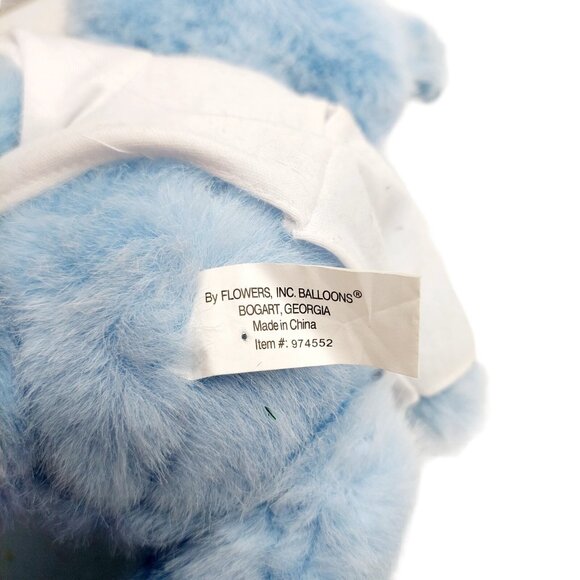 Flowers Inc Balloons Blue Teddy Bear Plush Stuffed Animal "It's a Boy" shirt 11" - Picture 4 of 8